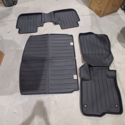 4PC JTYZSM ALL WEATHER FLOOR AND TRUNK FLOOR MAT LINERS FOR 2023-2025 HONDA CR-V - BLACK image 2
