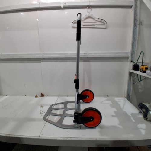 VEVOR FOLDING ALUMINUM HAND TRUCK - 309LB LOAD CAPACITY - ORANGE/BLACK (MODEL: GZS120AT) image 2