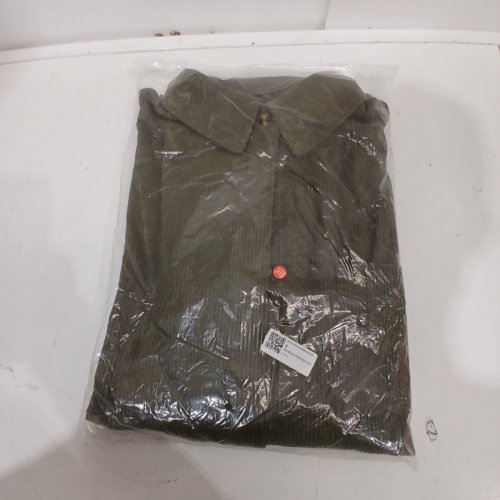 LONG-SLEEVE CORDUROY COLLARED SHIRT - 2XL - OLIVE GREEN image 3