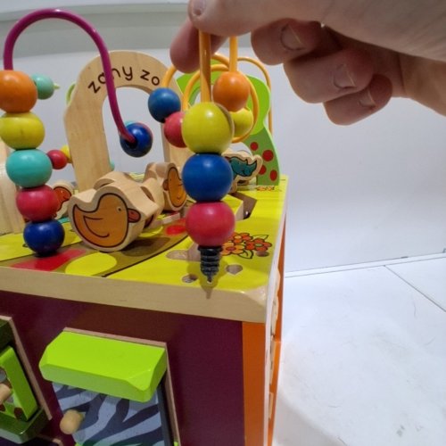 BATTAT EDUCATIONAL WOODEN ACTIVITY CUBE WITH ZOO THEME - ZANY ZOO/MULTICOLOUR (MODEL: BX1004Z) image 3