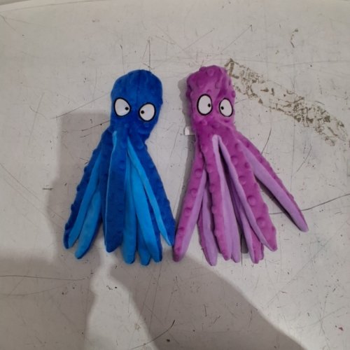 2PC PLUSH OCTOPUS DOG TOYS - 12" - BLUE / PINK (MODEL : 09141077659850) image 2