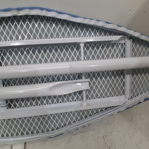 ADJUSTABLE IRONING BOARD WITH SAFETY LOCK - 54" X 13" - BLUE AND WHITE image 5