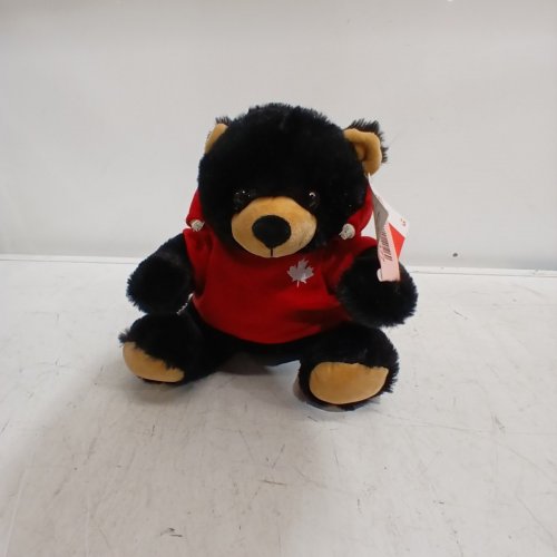 WAY TO CELEBRATE CANADA DAY BLACK BEAR PLUSHIE - 8.75" - BLACK/RED image 3