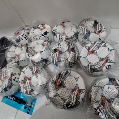 14PC SELECT VIKING DB SOCCER BALL SET WITH BAG AND PUMP - SIZE 17 - RED/WHITE/YELLOW image 3