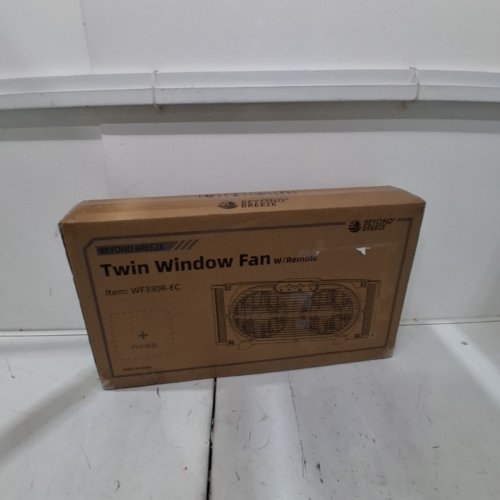 BEYOND BREEZE TWIN WINDOW FAN WITH REVERSIBLE AIRFLOW AND INTRUDER ALARM - 9" FANS - FITS WINDOWS 23.5" TO 37" - 3 SPEEDS - WHITE (MODEL: WF330R-EC) image 5