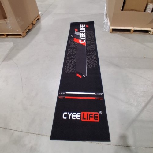 CYEELIFE PROFESSIONAL NON SLIP DART MAT/CARPET WITH DART TIP PROTECTION - 17" X 26" - BLACK/RED/WHITE image 2