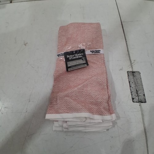 2PK BETTER HOMES & GARDENS COTTON KITCHEN TOWELS - 20" X 30" - RED/WHITE (MODEL: KT92497CILFW2P) image 3