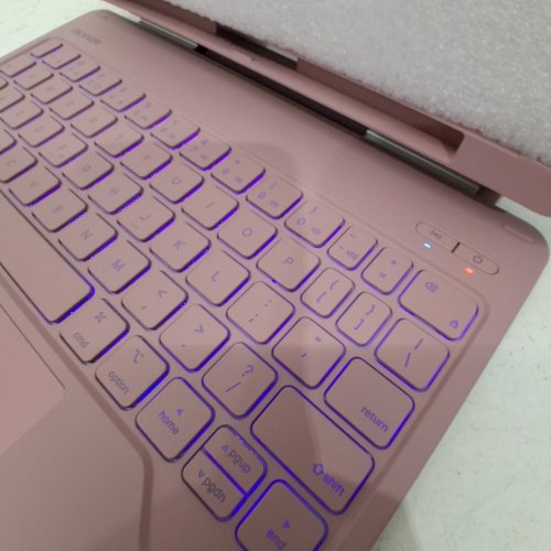 DEXNOR CASE WITH KEYBOARD FOR IPAD 9TH/8TH/7TH GENERATION - 10.2" - PEONY PINK (MODEL: DK007) image 2