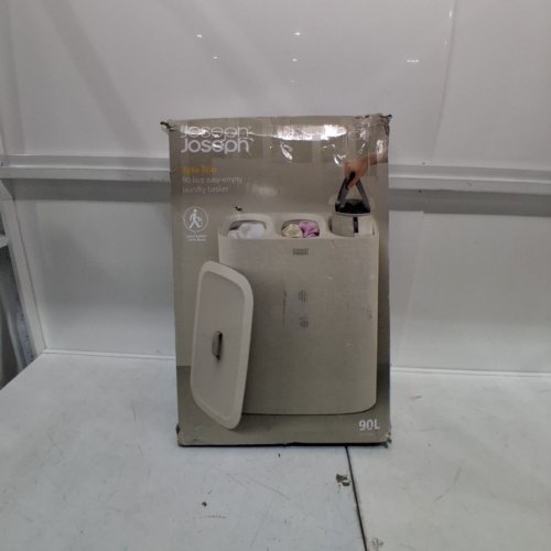 JOSEPH JOSEPH TOTA TRIO LAUNDRY HAMPER SEPARATION BASKET WITH LID - 3 REMOVABLE WASHING BAGS WITH HANDLES - 90L - ECRU image 4