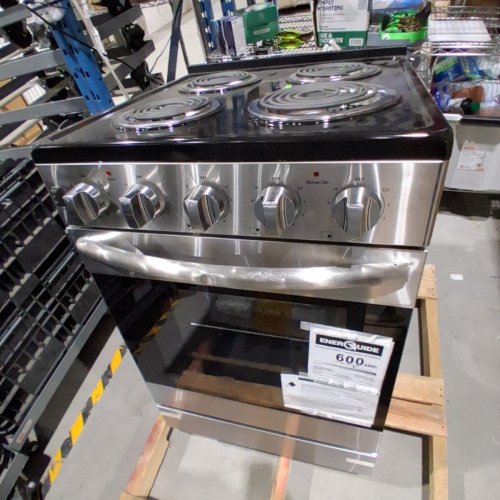 ELEMENT SLIDE-IN COIL STOVE RANGE WITH 4 BURNERS - 24" - 3.7 CU. FT - STAINLESS STEEL / BLACK (MODEL:EECR24MES-CA) image 2