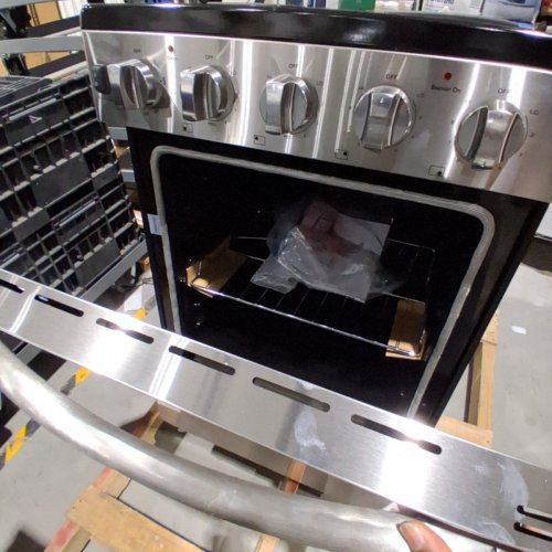 ELEMENT SLIDE-IN COIL STOVE RANGE WITH 4 BURNERS - 24" - 3.7 CU. FT - STAINLESS STEEL / BLACK (MODEL:EECR24MES-CA) image 3