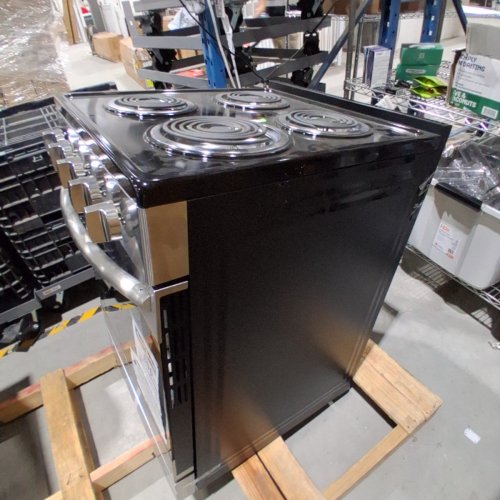 ELEMENT SLIDE-IN COIL STOVE RANGE WITH 4 BURNERS - 24" - 3.7 CU. FT - STAINLESS STEEL / BLACK (MODEL:EECR24MES-CA) image 4