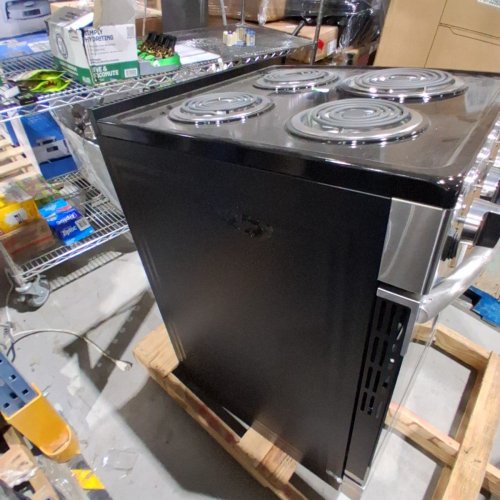 ELEMENT SLIDE-IN COIL STOVE RANGE WITH 4 BURNERS - 24" - 3.7 CU. FT - STAINLESS STEEL / BLACK (MODEL:EECR24MES-CA) image 5