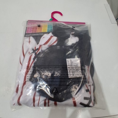 GIRLS WAY TO CELEBRATE BLOODY BRIDE COSTUME (DRESS ONLY) - EXTRA LARGE (14-16) - WHITE/BLACK/RED image 3