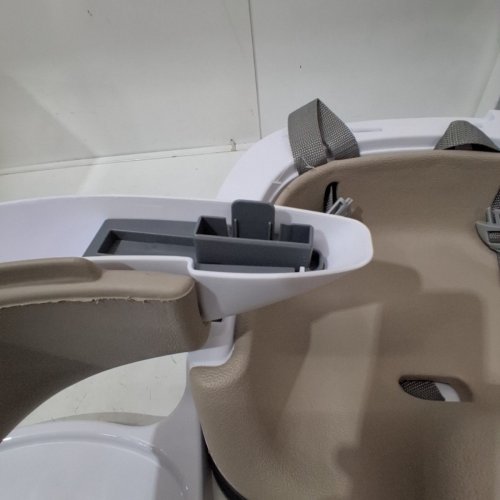 INGENUITY BABY BASE 2-IN-1 BOOSTER SEAT WITH FOOD & DRINK TRAY - 50LBS CAPACITY - BEIGE (MODEL: 10678) image 5