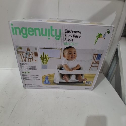 INGENUITY BABY BASE 2-IN-1 BOOSTER SEAT WITH FOOD & DRINK TRAY - 50LBS CAPACITY - BEIGE (MODEL: 10678) image 6