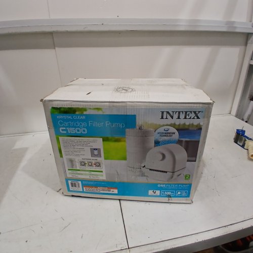 INTEX C1500 KRYSTAL CLEAR CARTRIDGE FILTER PUMP FOR ABOVE GROUND POOLS - 1500GPH PUMP FLOW RATE - WHITE (MODEL: FP635 / 26635EG) image 7