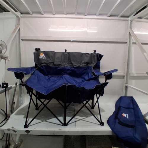 OVERMONT FOLDING CAMPING CHAIR - BLUE AND BLACK (ITEM: OM001936) image 3