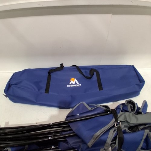 OVERMONT FOLDING CAMPING CHAIR - BLUE AND BLACK (ITEM: OM001936) image 6