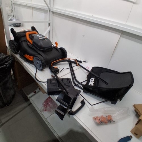 WORX 40V (2X20V) 17" 2-IN-1 CORDLESS LAWN MOWER - BLACK/ORANGE - (MODEL: WG743) image 3