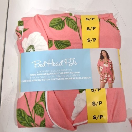 2PC WOMEN'S BED HEAD PAJAMA SET - SMALL - PINK/WHITE FLOWERS (STYLE: 1984931) image 2