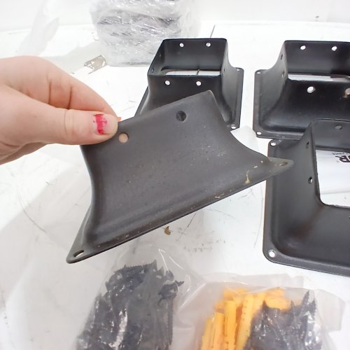 10PC VEVOR HEAVY DUTY POWDER-COATED STEEL POST BRACKET - 4" (MODEL: TTLZ-4IN-10) image 3