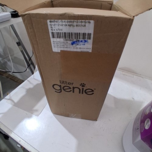 LITTER GENIE STYLE CAT LITTER ODOR CONTROL DISPOSAL SYSTEM PAIL WITH SCOOP AND HOLDER - 18" - WHITE (MODEL: ‎I000658) image 4