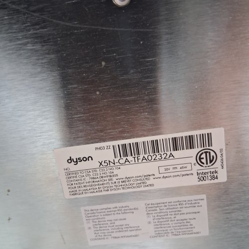DYSON PURIFIER HUMIDIFY+COOL FAN AND HUMIDISFER - WHITE/SILVER (MODEL: PH03) image 15