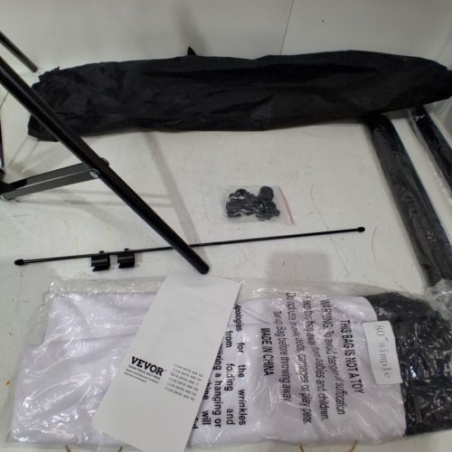 PORTABLE 160° WIDE ANGLE INDOOR/OUTDOOR PROJECTOR SCREEN WITH STAND AND CARRY BAG - 80" - BLACK (MODEL: DZC-80) image 3
