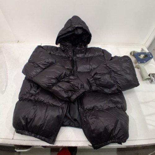 WOMAN'S SHINY PUFFER JACKET - EXTRA LARGE - BLACK image 2