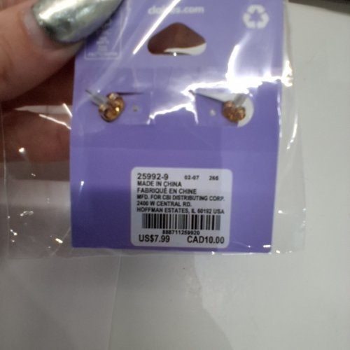 1PR GIRLS CLAIRE'S TWISTED HOOP EARRINGS - GOLD-TONE (ITEM: 25992-9) image 2
