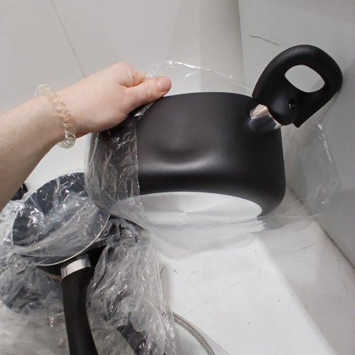 8PC STARBASIX NON-STICK COOKWARE SET WITH UNTENSILS - BLACK image 9