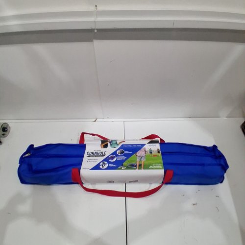 GOSPORTS PORTABLE PVC FRAMED CORNHOLE GAME SET WITH X6 BEAN BAGS AND CARRY CASE - BLUE/RED (MODEL: CH-04) image 2