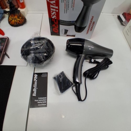 BABYLISSPRO TT TOURMALINE AND CERAMIC PROFESSIONAL HAIRDRYER - 1875W - CHARCOAL/GREY - (MODEL: BTM5559C) image 2