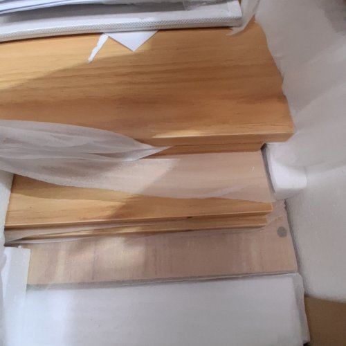 WASHER DRYER COUNTERTOP WITH SHELF - 54" X 27.5" - NATURAL WOOD/WHITE (MODEL: DX0202-C250399S-02) image 4