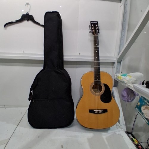 DREADNOUGHT ACOUSTIC GUITAR WITH CASE AND ACESSORIES - 39" - NATURAL (MODEL: FG028-39N) image 3