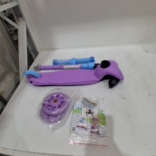 BELEEV KIDS A1 3 WHEEL ADJUSTABLE HEIGHT SCOOTER - AGES 2-6 - PURPLE / BLUE image 4