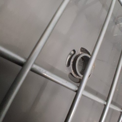 SIMPLEHUMAN STAINLESS STEEL FRAMED DISH DRYING RACK WITH SWIVEL SPOUT BOTTOM DRAIN - GREY/BLACK image 3