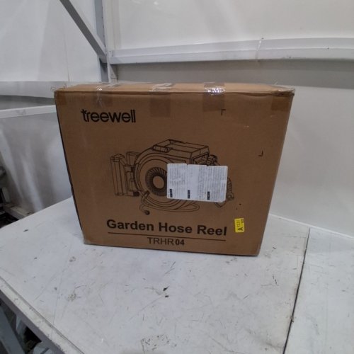 TREEWELL WALL MOUNTED HEAVY DUTY RETRACTABLE GARDEN HOSE REEL - .5" X 100FT - GREY/ORANGE - (MODEL:‎TRHR04) image 9