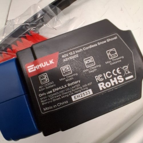 ENHULK CORDLESS SNOW SHOVEL - 40V - 13.2" - BLUE (MODEL: ASYSN02) image 3