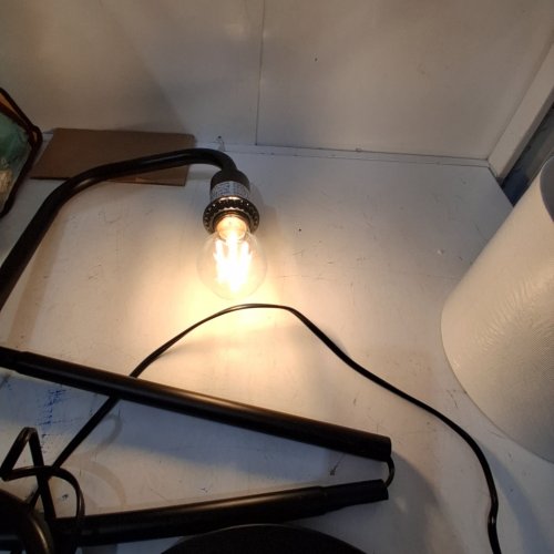 HOMETRENDS FLOOR LAMP WITH FABRIC SHADE - 58" - BLACK - (MODEL: FZMO32859) image 2