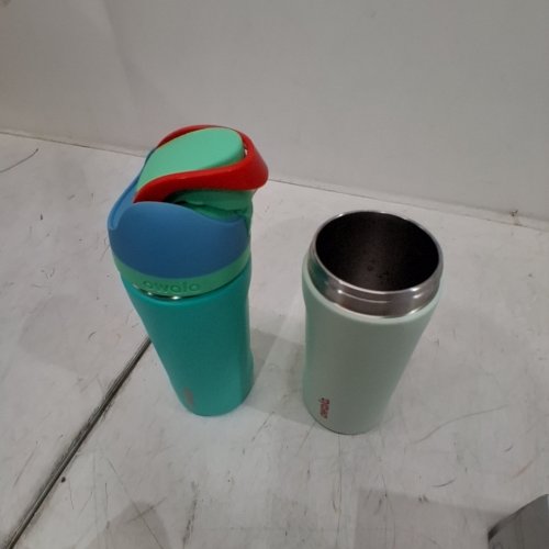 2PK OWALA FREESIP STAINLESS STEEL WATER BOTTLE - 16OZ - BLUE image 2