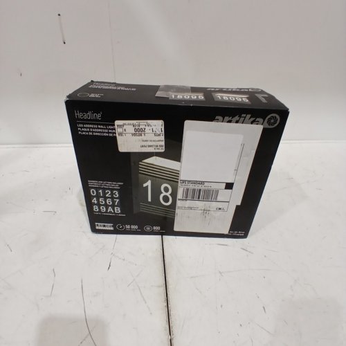 ARTIKA HEADLINE LED WALL ADDRESS SIGN - 10" X 8" - BLACK - (MODEL:OUT-HA-MB) image 4