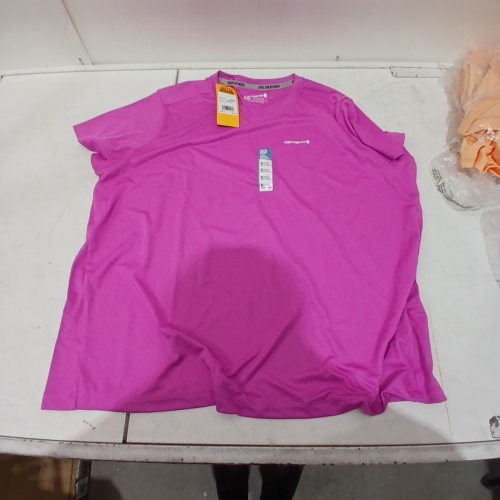 WOMEN'S CARHARTT FORCE SUN DEFENDER RELAXED T-SHIRT - EXTRA LARGE- PINK (MODEL: TK6830-W) image 3