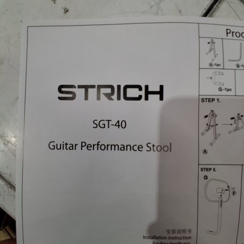 STRICH GUITAR STOOL WITH BACKREST - BLACK - (MODEL: SGT-40) image 3
