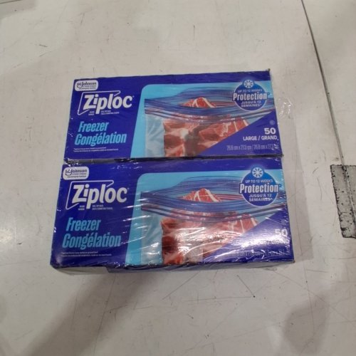 100PK ZIPLOC EASY FILLING FREEZER BAGS - LARGE (MODEL: 1789709) image 2