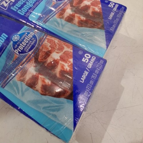 100PK ZIPLOC EASY FILLING FREEZER BAGS - LARGE (MODEL: 1789709) image 3