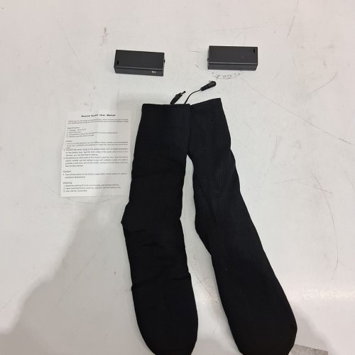 UNISEX BATTERY HEATED SOCKS WITH ATTACHED BATTERY POUCH - ONE SIZE FITS MOST - BLACK image 2