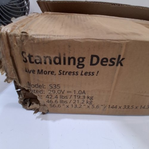 FEZIBO ELECTRIC STANDING DESK WITH MEMORY PRESETS, ANTI-COLLISION TECHNOLOGY, SOLID STEEL FRAME HEIGHT ADJUSTABLE - 55" X 24" - WALNUT (MODEL: S35) image 8