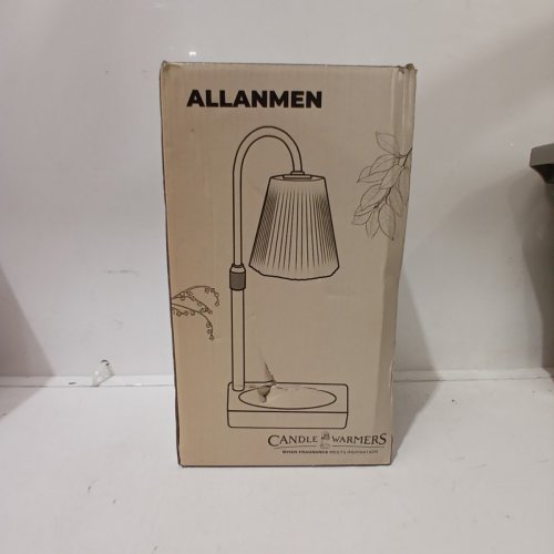ALLANMEN DIMMABLE ADJUSTABLE HEIGHT CANDLE WARMER LAMP - AMBER / WOOD image 2